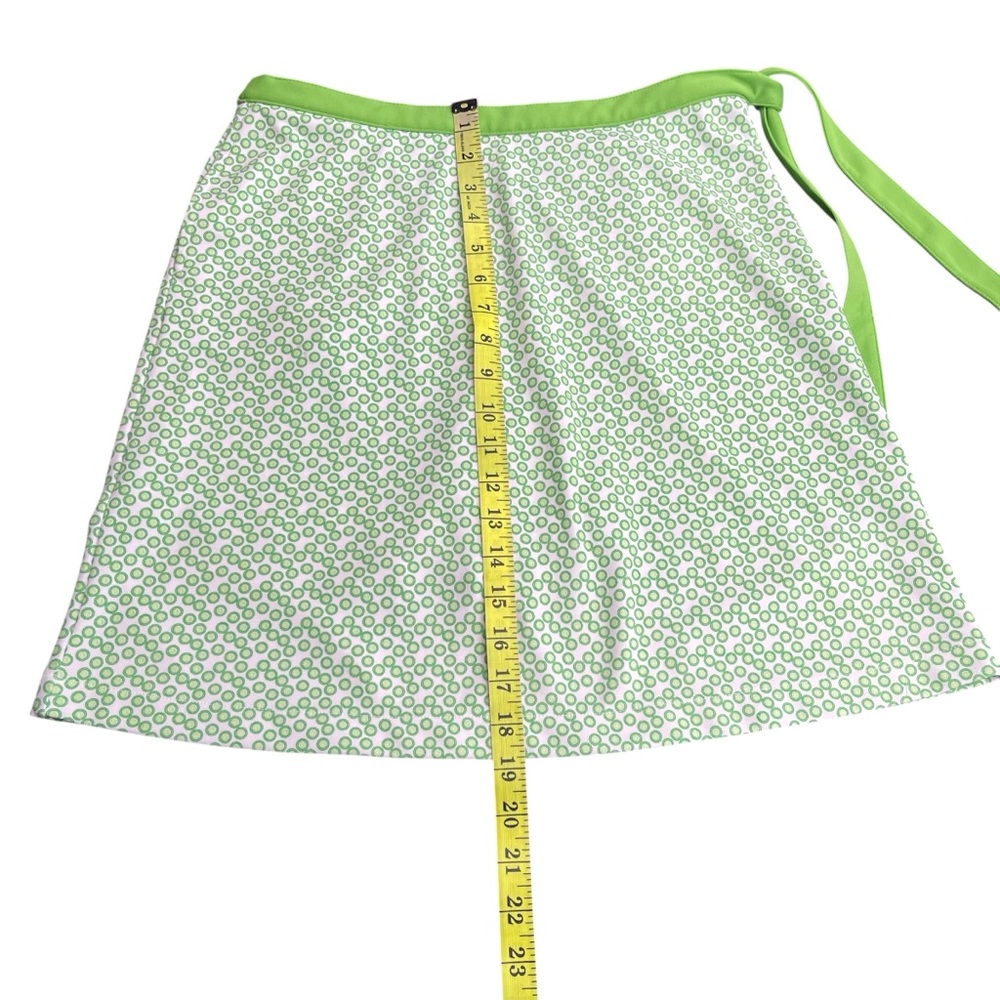 Callaway Golf Green/White Circle Pattern Side Tie Skort Skirt (6) - Picture 6 of 10